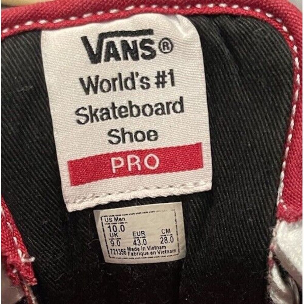 VANS Chima Ferguson Pro Skate Off The Wall Men's Size 10 Red Sneakers - Picture 7 of 7